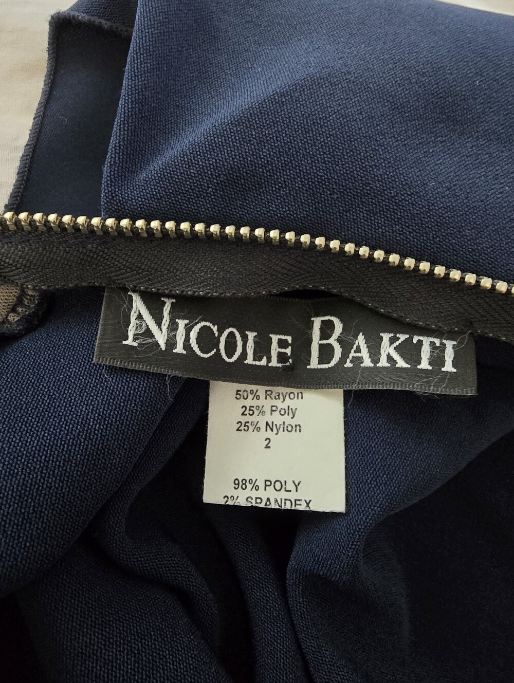 (NWT) Nicole Bakti "Aida" Halterneck Elegant Navy Sequin Racerback Evening Dress - Picture 11 of 14
